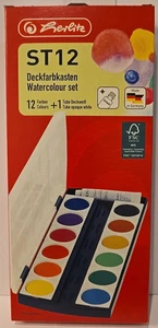 Deckfarbkasten (Malkasten) ST 12 mit 12 Farben + Deckweiß von Herlitz - Bild 1 von 1