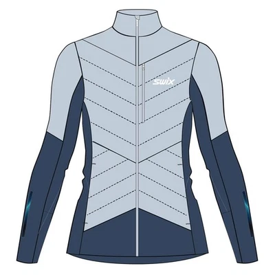 Chaqueta SWIX para mujer nórdica cálida híbrida azul balada (10086-25-71022) Foto 1 de 4