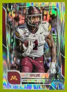 2025 Bowman Chrome University Darius Taylor Shimmer Refractor Golden Gophers - Bild 1 von 10