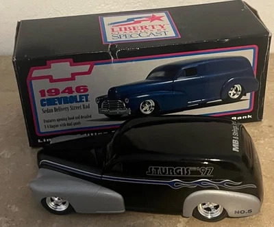 1946 Chey Sedan Delivery Street Rod Sturgis '97  Die-Cast Metal  Bank - Image 1 of 4