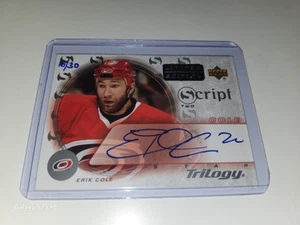 2003-04 UD Trilogy Script - Eric Cole Limited Edition On Card Auto (AU) /30 NM  - Picture 1 of 8