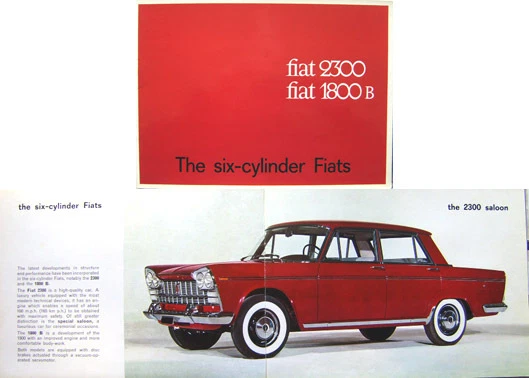 Fiat 1800 B & 2300 Special Saloon Estate 1962-63 Original UK Sales Brochure 1776 - Image 1 of 1