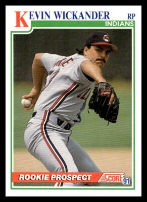 1991 Score  Kevin Wickander #355 Cleveland Indians Baseball Card - Image 1 of 2