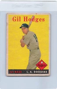 1958 Topps #162 Gil Hodges Dodgers Fair *6004 - Picture 1 of 2
