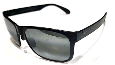 Maui Jim MJ432-2M Red Sands Black Square Gray Sunglasses 59-17 140 Japan - Image 1 of 4