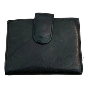 Buxton Women Wallet Top Grain Cowhide Vintage Black With Coin Purse - Picture 1 of 11