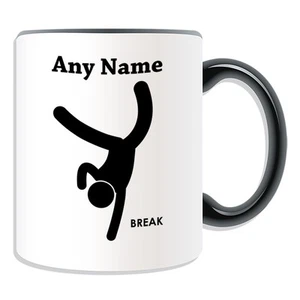 Personalised Gift Break Dancer Mug Money Box Cup Dance Breakdancing Hip Hop Name - Picture 1 of 20