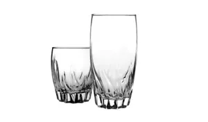 12 Piece Radiant Drinking Glasses Set, 16 Oz & 12 Oz Clear Glasses - Picture 1 of 5