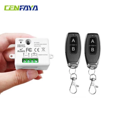 230V Funk Empfänger Relais 433MHz DIY Funkschalter System mit AB Fernbedienung - Bild 1 von 4