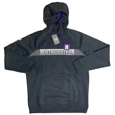 Under Armour Northwestern Wildcats Hoodie Campus Fleece Size Medium NEW - Image 1 of 3