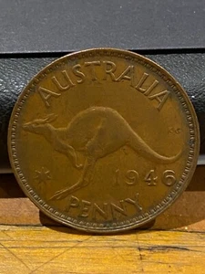1946 Australian Penny George VI Coin, Extra Fine. - Bild 1 von 4