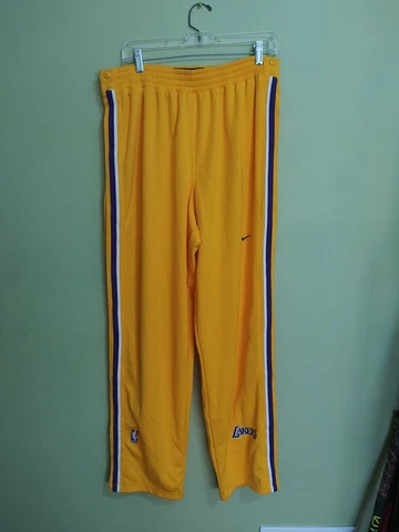 Vintage NBA Authentics Nike Los Angeles Lakers Size L Warm Up Tear Away Pants Cover