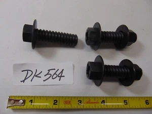 Tool Toy Lot Black & Decker Play Pretend 3 Black Bolts & 2 Nuts Screws - Picture 1 of 4