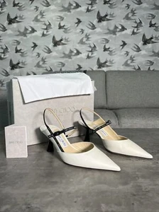 Jimmy Choo Ray Sling Back Pumps Schuhe Jimmy Choo High Heel Stilleto UK4 37 Latte - Bild 1 von 12