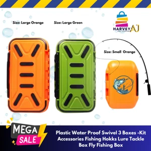 Scomparto Esche Pesca a Mosca Gancio Box Impermeabile - Kit 3 Scatole - Foto 1 di 10