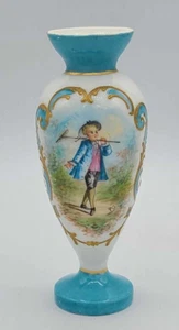 Antique Sevres Old Paris Blue Hand Painted, Signed Vase 5 Inches - Picture 1 of 12