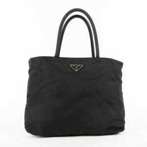 PRADA Tote Bag Handbag Tessuto Nylon Black Authentic 05E04665508 - Picture 1 of 20