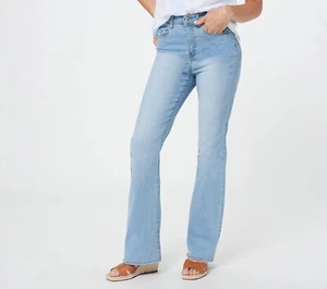 All Worthy Hunter McGrady Flared Leg denim Jeans - Bleach Wash - Size Tall 30 - Picture 1 of 2