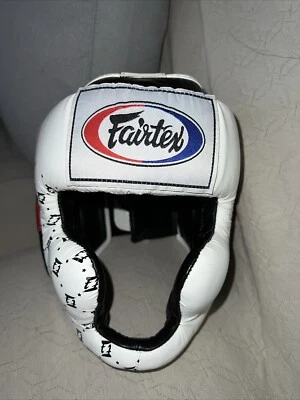 FAIRTEX MUAY THAI KICK BOXING MMA HEADGUARD HG10 Size M -  White NEW - Image 1 of 4