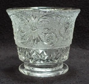 Antique EAPG Clear American Pressed Glass Footed Pedestal Sugar Bowl - Picture 1 of 8