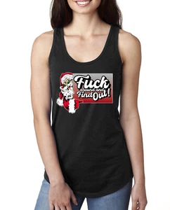Camiseta sin mangas F Around And Find Out Santa Sign Damas Racerback - Imagen 1 de 12