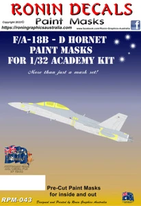 1/32 Ronin Decals F/A-18B-D Hornet Paint Masks for Academy Kit - Picture 1 of 5