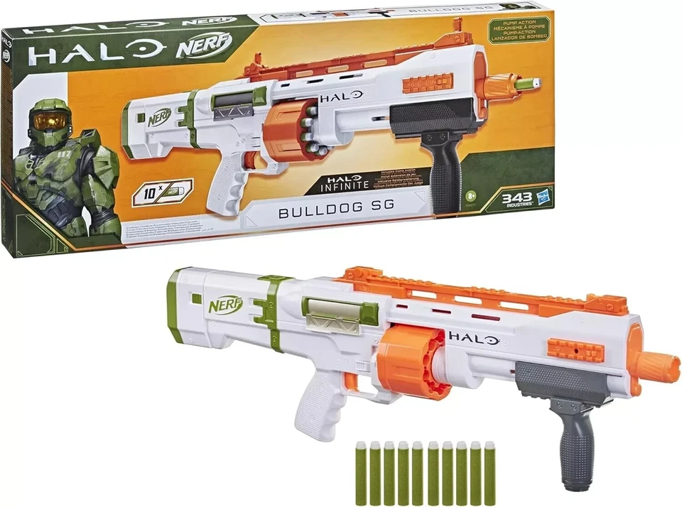 Nerf Halo Bulldog SG Dart Blaster Gun No CODE GENERIC BOX - Image 1 of 1
