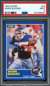 Score Football 1989 #52 MARK BAVARO Giants PSA 9 come nuovo nitido/bello/appena classificato - Foto 1 di 2