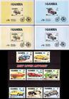 Gambia 1986 Benz Automobile x4 MNH Perf/Imperf S/S + Set Cv $ 35.00