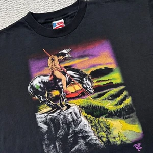 Vintage Indian Horse T shirt Size XL the wild west Single stitch USA - Picture 1 of 10
