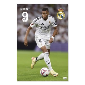 Kylian Mbappe Real Madrid Poster 24 x 36 Inches Officially Licensed - Picture 1 of 1