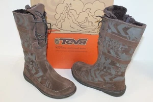 TEVA Niños CARA Kiru Bota Estampado Gamuza Alta Bota de Invierno Marrón Juventud 6 - Imagen 1 de 7