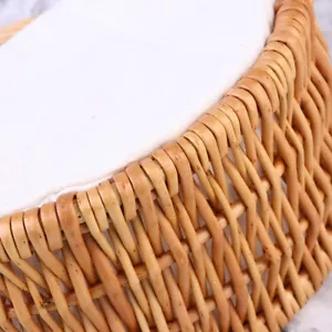 Hand Woven Flower Basket Floral Arrangement Vase Rustic Wicker Vase - Picture 1 of 12