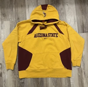 Vintage Nike Team Center Swoosh Hoodie Arizona State Size Large  - Picture 1 of 9