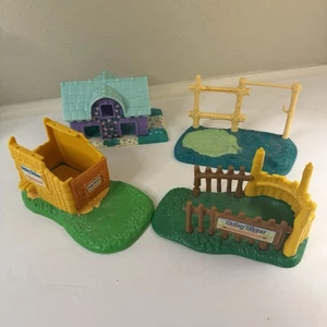 Kenner Littlest Pet Shop Zoo 1993 y casa para perros 1995 de colección. Juego de 4- SIN animales - Imagen 1 de 10