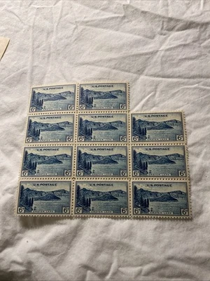 US-(-1934-)Scott # 745-National Parks-6c. Block of 11-MNH #11 - Image 1 of 2