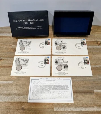 Philadelphia Denver Mint First Day Issue Louisiana Purchase Five Cent Coins 2004 - Image 1 of 4