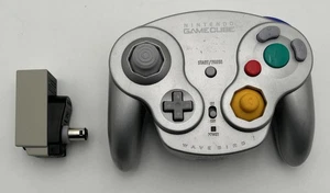 Nintendo Gamecube Wavebird DOL-004 Platinum Wireless Controller w/Dongle WORKS - Picture 1 of 19
