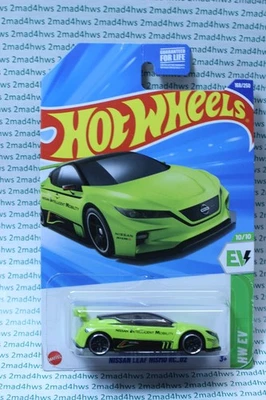 2025 Hot Wheels TREASURE HUNT lime green NISSAN LEAF NISMO RC_02 HW EV 168/250 - Image 1 of 4