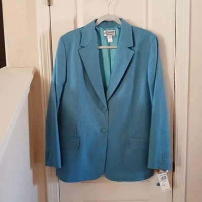 NWT VTG 80s/90s Blue Pendleton 100% Virgin Wool Single Breasted Blazer 16 USA - Image 1 of 4