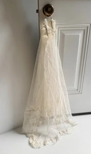 Vintage Antique Art Deco Simple Hand Made Bridal Veil Tulle 36” Headpiece - Picture 1 of 12
