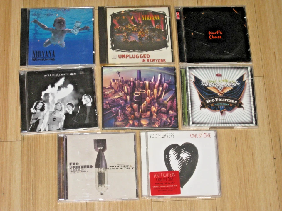 Grunge Rock 8 CD Album Collection Lot Nirvana Foo Fighters Hole NME Kurt’s Choic - Image 1 of 1