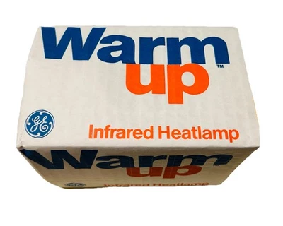Vintage GE WARM UP 250 Watt Infrared Heatlamp Lightbulb Heat Lamp Garage Farm - Image 1 of 4