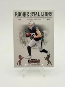 Panini NFL Brock Bowers 2024 Contenders Rookie Stallions Raiders Rookie Card - Picture 1 of 2
