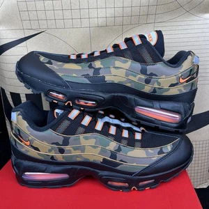 NEW Nike Air Max 95 OG Black Safety Orange Camo NBY HQ1973 001 Men Size 13 - Picture 1 of 7