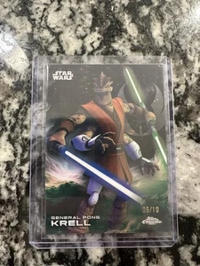 2025 TOPPS CHROME STAR WARS BLACK REFRACTOR /10 GENERAL PONG KRELL #119 - RCO - Picture 1 of 2