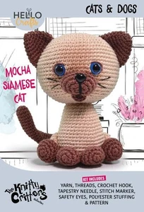 Kit De Ganchillo Knity Critters Gatos Y Perros Gato Siamés Mocha CC010 - Imagen 1 de 1