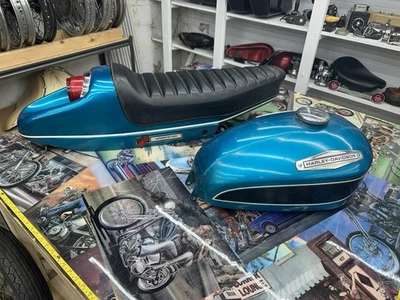 Harley 1971 Boat Tail Sportster XLH Rear Fender Seat and tank OEM - Image 1 of 4
