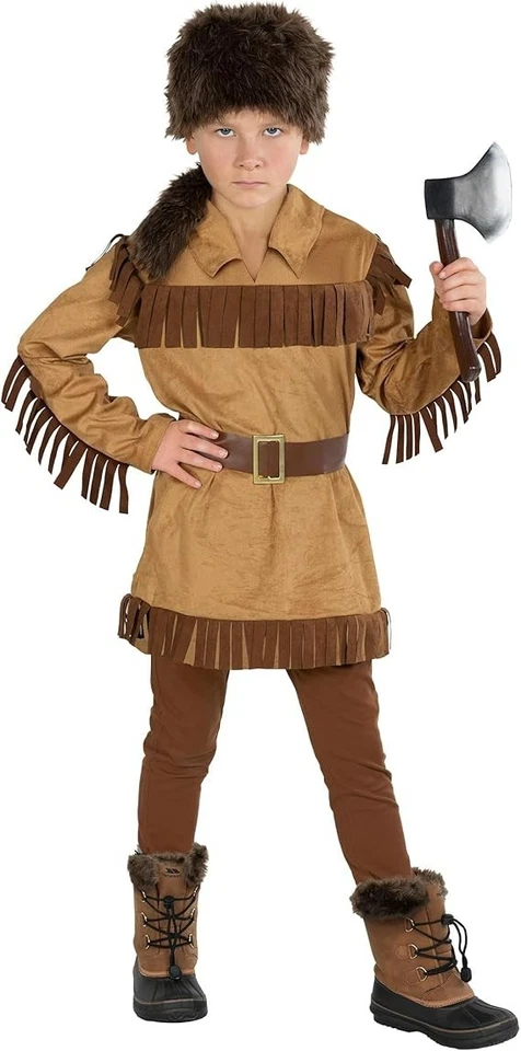 Disfraz Davy Crockett para niños Rey de la Frontera Pionero 4-14 años Halloween Foto 1 de 4
