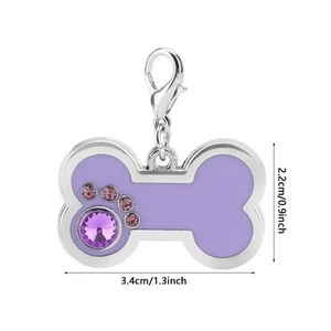 (Violet)Médaille D'identification Pour Animaux De Compagnie En Alliage Pour - Bild 1 von 8